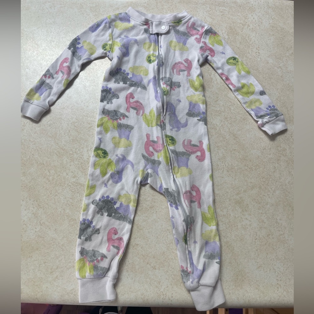 Burt’s Bees Baby Colorful Dinosaur Print One Piece